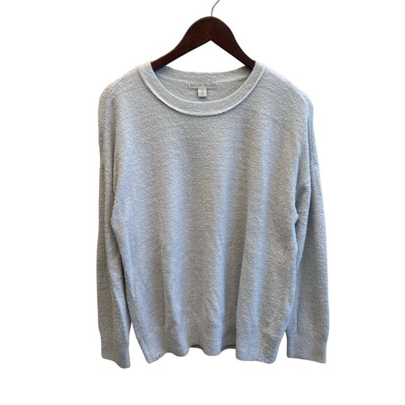 Barefoot Dreams CozyChic Light Gray Pullover Sweater Petite Medium - Picture 1 of 5